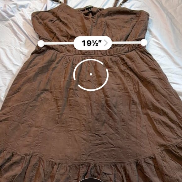 Torrid PLUS SIZE 4 Brown Textured Cotton Tiered Sleeveless Lined Midi Dress - Picture 9 of 14